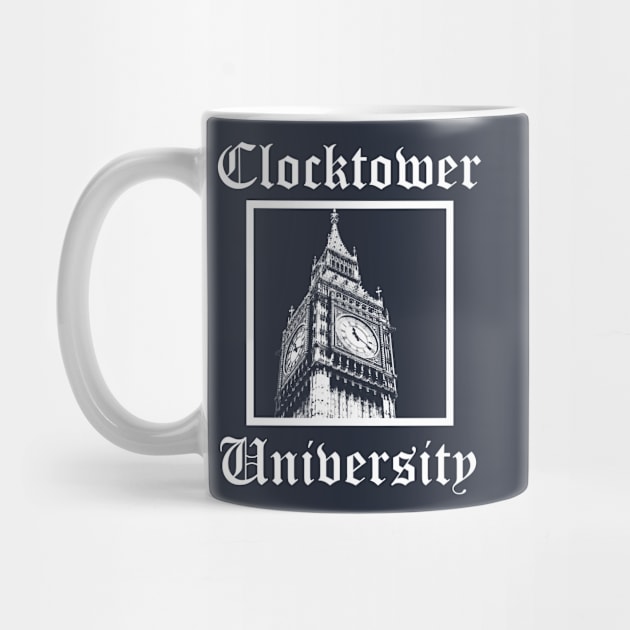 Clocktower University Shirt (Light text, Classic style) by Minimality